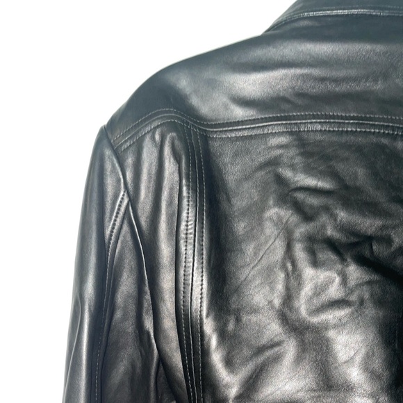 CRINKLED WASHED LEATHER TRENCH - Picture 6 of 15